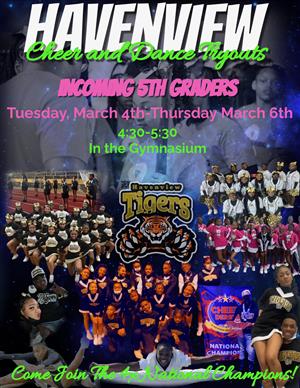 Cheer Tryouts Incoming 5th Grade